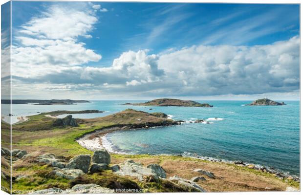 Teän, Isles of Scilly Canvas Print by Justin Foulkes