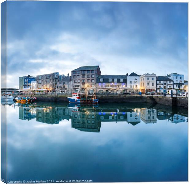 The Barbican, Plymouth, Devon Canvas Print by Justin Foulkes