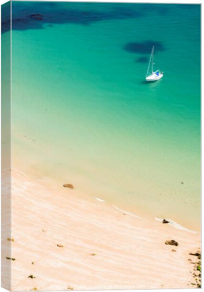 Beauport Bay, Jersey, Channel Islands Canvas Print by Justin Foulkes