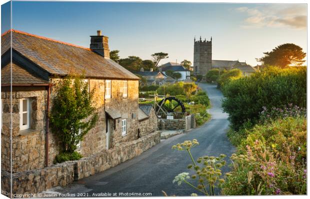 Zennor, North Cornwall Canvas Print by Justin Foulkes