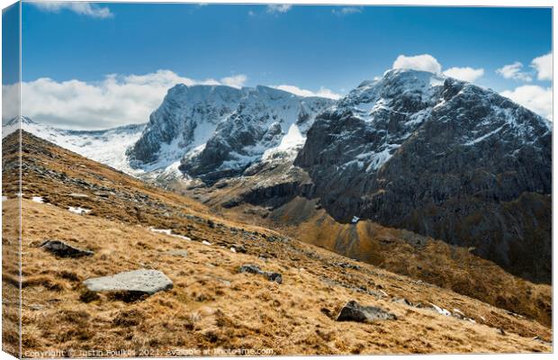 Ben Nevis North Face, Highlands of Scotland Canvas Print by Justin Foulkes