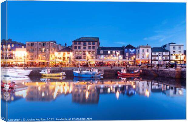 The Barbican, Plymouth, Devon Canvas Print by Justin Foulkes