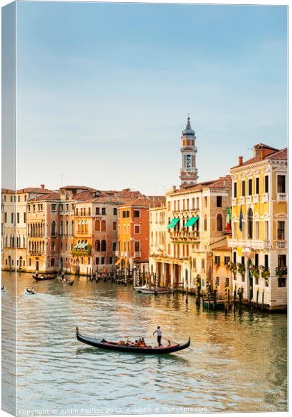 The Grand Canal, Venice, Italy Canvas Print by Justin Foulkes