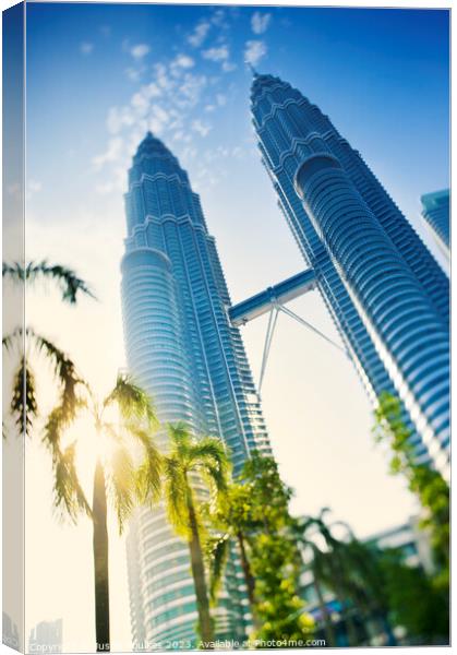 Petronas Twin Towers, Kuala Lumpur Canvas Print by Justin Foulkes