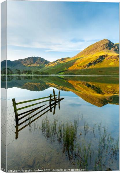 Buttermere, Lake District, England Canvas Print by Justin Foulkes