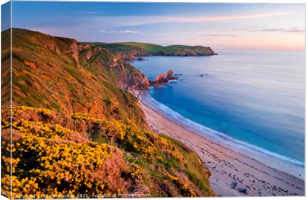 Beacon Beach at Hope Cove, South Devon Canvas Print by Justin Foulkes