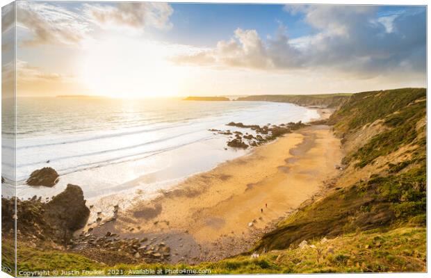 Marloes Sands, Pembrokeshire, Wales Canvas Print by Justin Foulkes