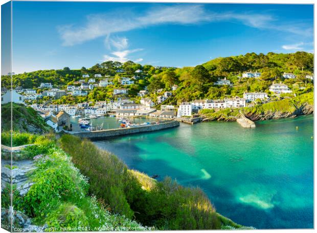 Polperro, Cornwall Canvas Print by Justin Foulkes