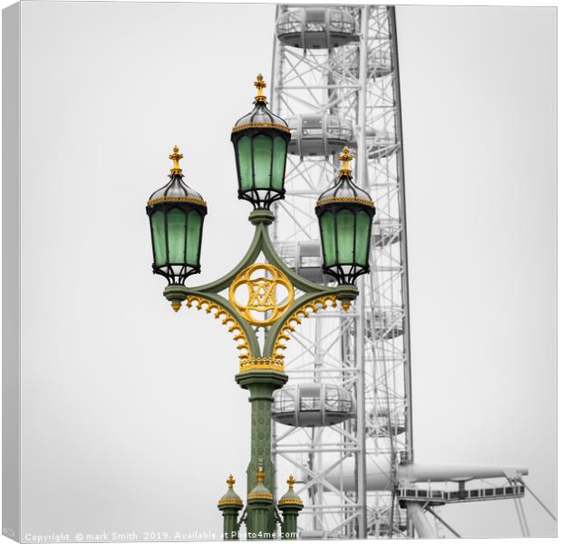 Grey Day Westminster Bridge Canvas Print by mark Smith