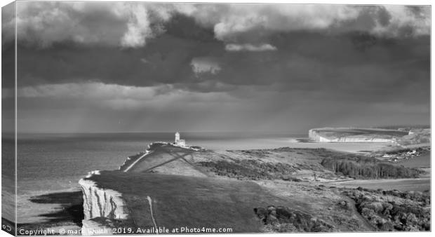 Sunlight on Belle Tout lighthouse Canvas Print by mark Smith