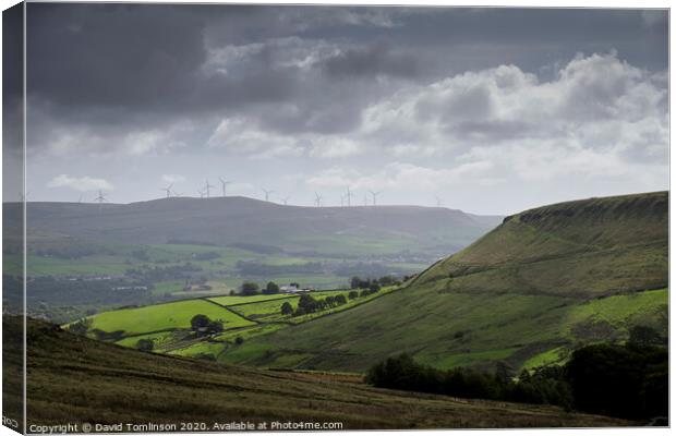 Lancashire moorlands  Canvas Print by David Tomlinson