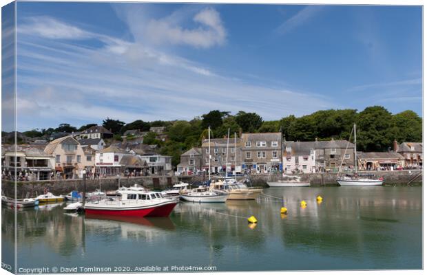 Summer at Padstow  Harbour- Cornwall Canvas Print by David Tomlinson