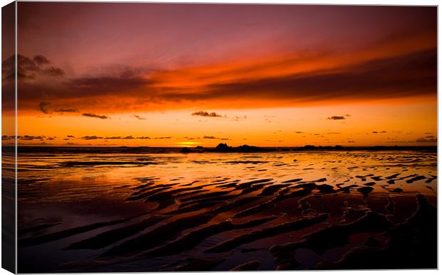 Cornish Sunset Canvas Print by John Morton