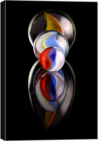 Colourfull marbles Canvas Print by Tony Claes