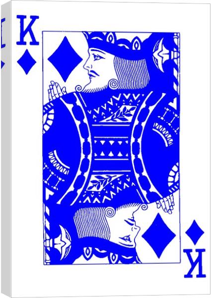 KING OF DIAMONDS (BLUE) Canvas Print by OTIS PORRITT