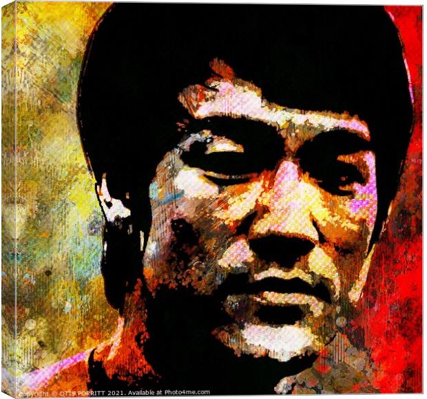 Bruce Lee Canvas Print by OTIS PORRITT