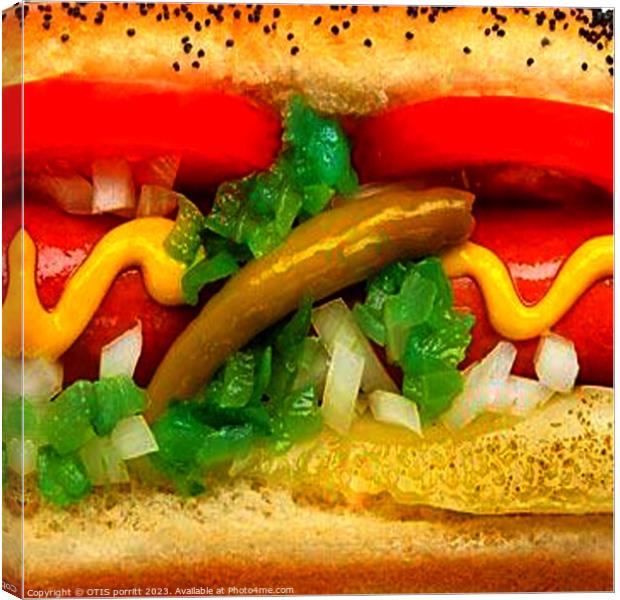 HOT DOG 2 Canvas Print by OTIS PORRITT