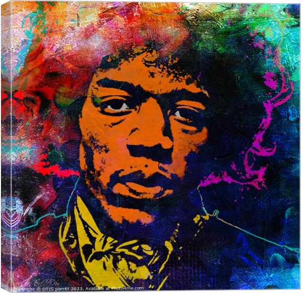 JIMI HENDRIX (RED HOUSE) Canvas Print by OTIS PORRITT