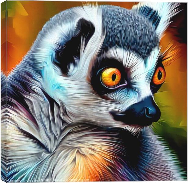 Ring-tailed lemur 10 Canvas Print by OTIS PORRITT