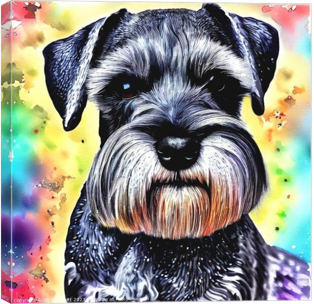 Miniature Schnauzer 3 Canvas Print by OTIS PORRITT