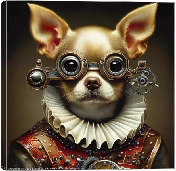 Chihuahua (Steampunk) 3 Canvas Print by OTIS PORRITT