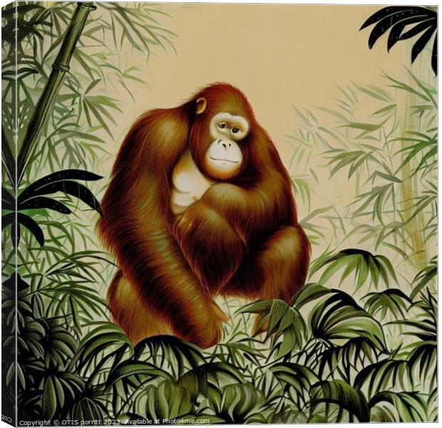 Orangutan Ukiyo-e  Canvas Print by OTIS PORRITT