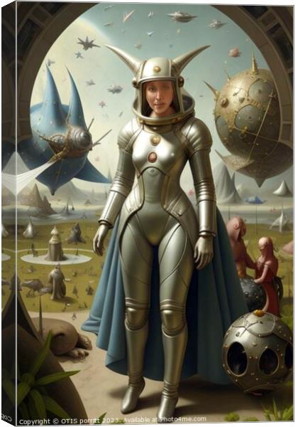 EVE ON PLANET EDEN 7 Canvas Print by OTIS PORRITT