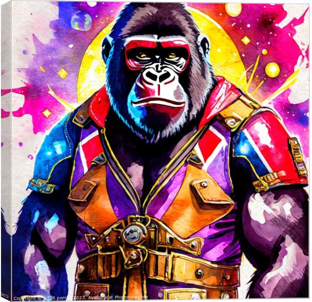 SPACE GORILLA 3 Canvas Print by OTIS PORRITT