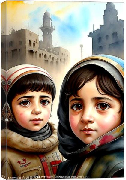 CHILDREN OF WAR (CIVIL WAR) SYRIA 13 Canvas Print by OTIS PORRITT