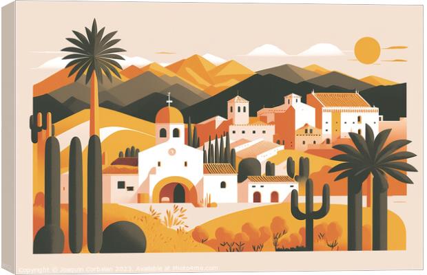 Spain , exquisite postcard featuring stunning landscapes. The so Canvas Print by Joaquin Corbalan