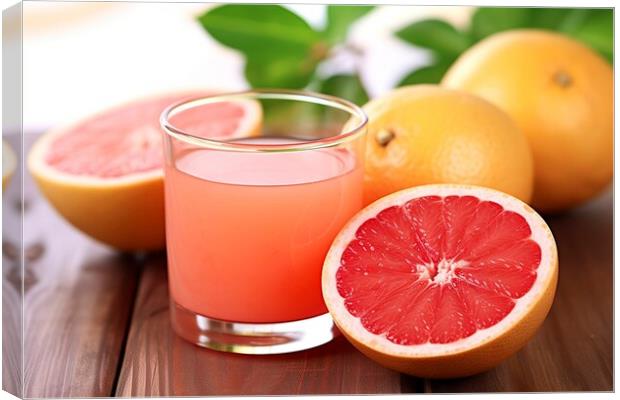Nutritious and healthy grapefruit juice, hydration for the summe Canvas Print by Joaquin Corbalan