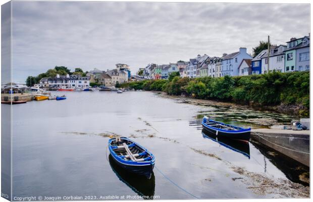 The pretty and quiet fishing port of Roundstone on the Irish west coast. Canvas Print by Joaquin Corbalan