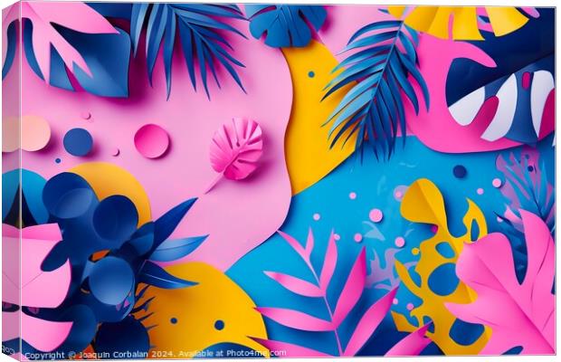 A photo showcasing a colorful background of pink a Canvas Print by Joaquin Corbalan
