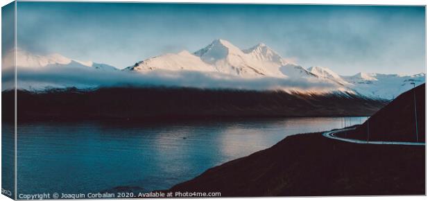 High Icelandic or Scottish mountain landscape with high peaks and dramatic colors Canvas Print by Joaquin Corbalan