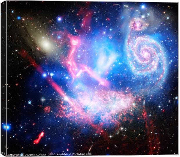 Telescopes Combine to Push Frontier on Galaxy Clusters.  Canvas Print by Joaquin Corbalan