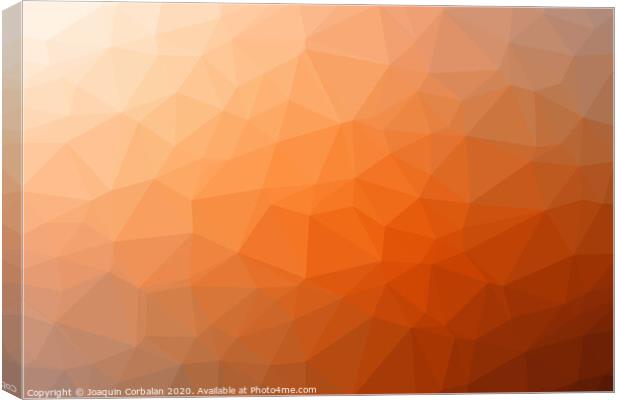 Gradient background with mosaic shape of triangular and square cells of various colors ideal for modern technology backgrounds. Canvas Print by Joaquin Corbalan