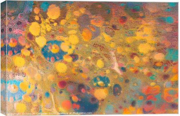 Abstract grunge art background texture with colorful paint splashes Canvas Print by Joaquin Corbalan