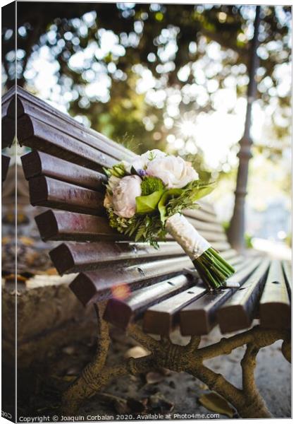 Colorful isolated bridal bouquet for a wedding Canvas Print by Joaquin Corbalan