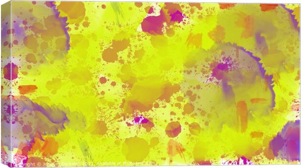 Background with full watercolor paint splashes. Canvas Print by Joaquin Corbalan