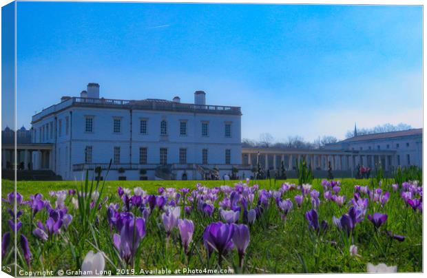 Queens House Greenwich  Canvas Print by Graham Long