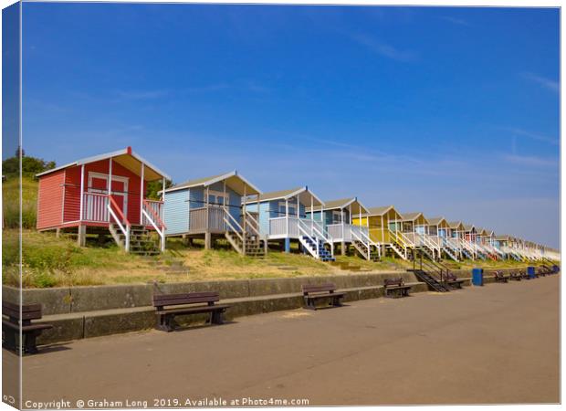 Beach Huts  Canvas Print by Graham Long