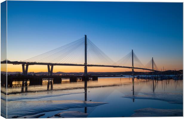Queensferry at Night Canvas Print by Richard Newton