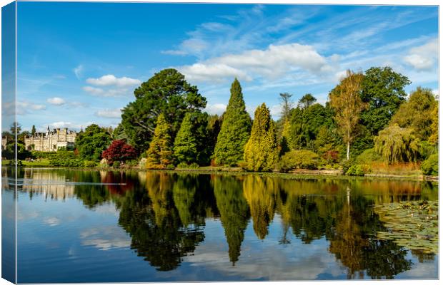 Reflections at Sheffield Park Canvas Print by Nick Hunt