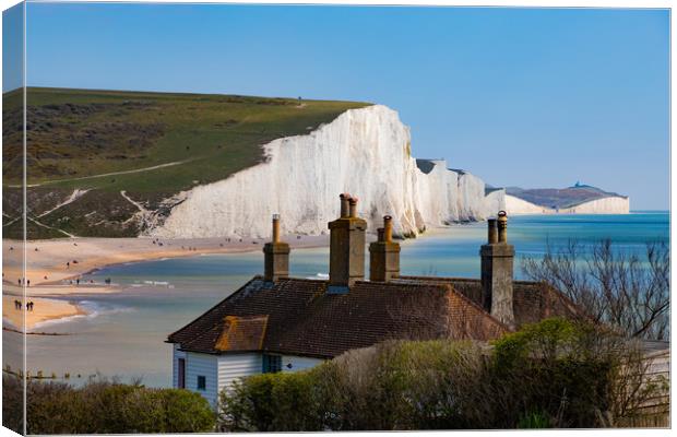 The Seven Sisters at Cuckmere Haven Canvas Print by Nick Hunt