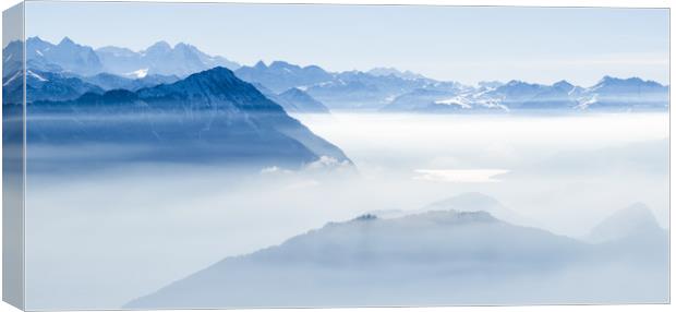 Swiss Mountains Canvas Print by Mike C.S.