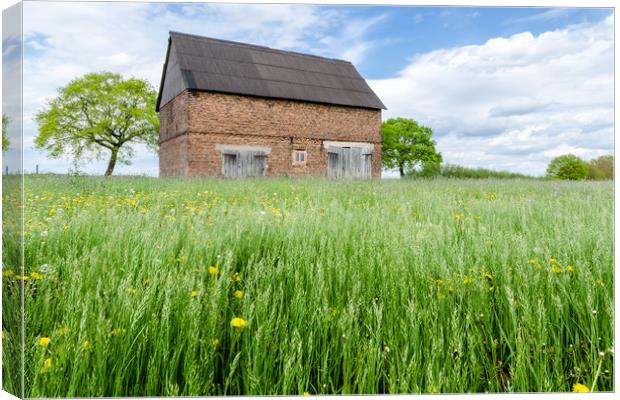 Abandoned Barn In The Countryside  Canvas Print by Mike C.S.