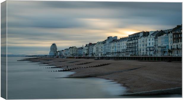 Hastings Sunset Canvas Print by Lubos Fecenko