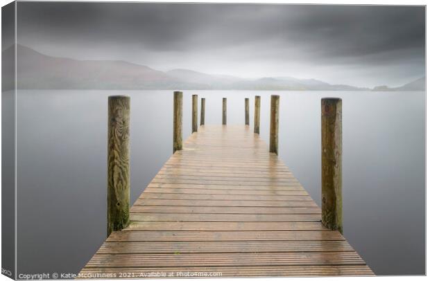 Ashness Jetty, Derwentwater, The Lake District Canvas Print by Katie McGuinness