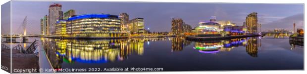 Media City, Salford Quays Panorama Canvas Print by Katie McGuinness