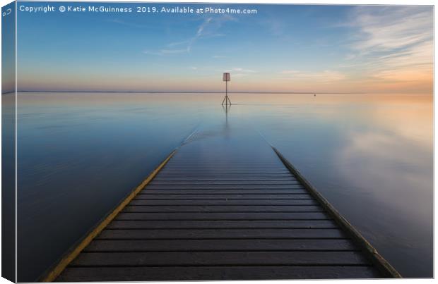 Lytham Jetty Tranquil Sunset Canvas Print by Katie McGuinness